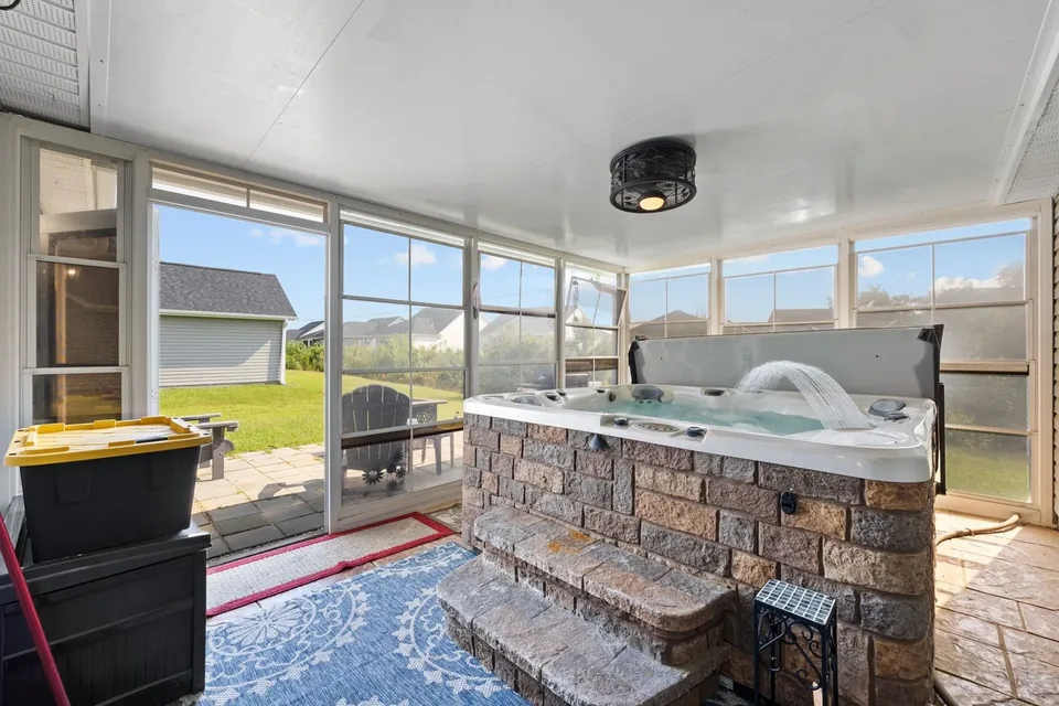 Inviting coastal rental living area